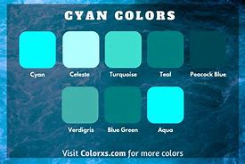 Image result for Cyan Color Shades