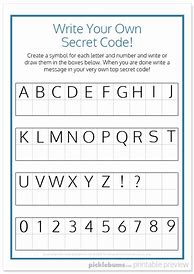 Image result for Printable Spy Codes for Kids