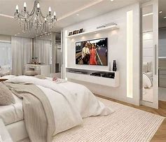 Image result for TV On Wall Small Bedroom