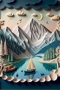 Image result for Paper Cut Out Art Ocean