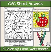 Image result for Color by Short Vowel Sound Worksheet