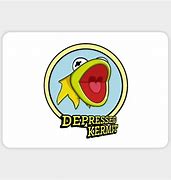 Image result for Depressed Kermit Sticker