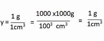 Image result for How to Write Grams per Cubic Centimeter