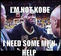 Image result for LeBron James Kobe Bryant Meme