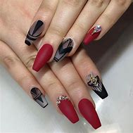 Image result for Red and Black Nail Art