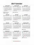 Image result for 2017 Calendar Printable with Holidays