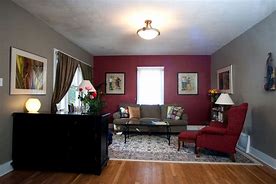 Image result for Burgundy Accent Wall Living Room