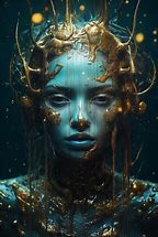 Image result for Abstract Woman Face Gold