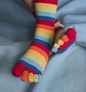Image result for Colorful Toe Socks