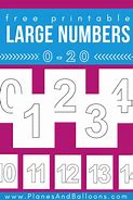 Image result for Large Numbers to Print 34