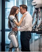 Image result for Elon Musk and Red Head Robot