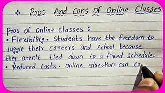 Image result for Pros and Cons of Online School Essay