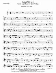 Image result for Lean On Me Trumpet Sheet Music