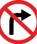Image result for No Right Turn On Red Signal