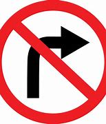 Image result for Do Not Turn Road Sign in Canada