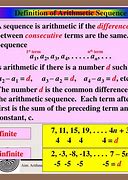 Image result for Arithmetic Sequence Formula