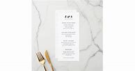 Image result for Black and White 4 Course Menu