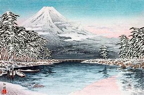 Image result for Antique Japanese Mt. Fuji Print Gilded