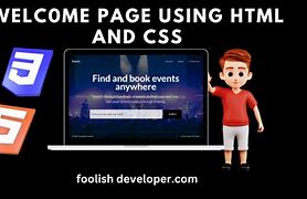 Image result for HTML Welcome Page Code