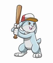 Image result for Rabit with Cricket Bat