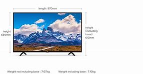 Image result for Dimensions of 50 Inch TV