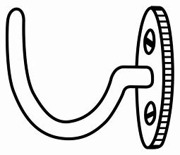 Image result for Plastic Hook Clip Drawing