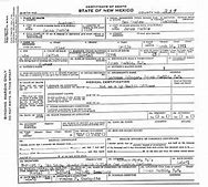 Image result for New Mexico Death Certificate Templates