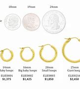 Image result for Hoop Earring Size Chart