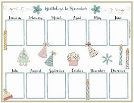 Image result for A4 Size Perpetual Birthday Calendar