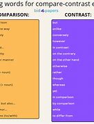 Image result for Compare and Contrast Words. List