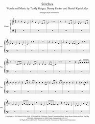 Image result for Stitches Sheet Music