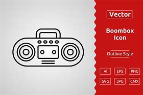 Image result for Boom Box Outline