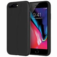 Image result for iPhone 8 Black Silicone Case with Logo Print and Camera Hole