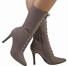 Image result for High Heel Lace Up Ankle Boots