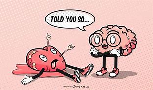 Image result for Heart and Brain Cartoon