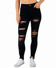 Image result for Black Ripped Jeans for Girls