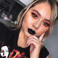 Image result for Orange Halloween Eye Makeup