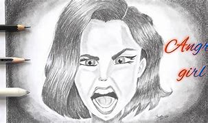 Image result for Angry Girl Face Drawing
