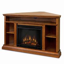 Image result for Corner TV Stand Near Fireplace