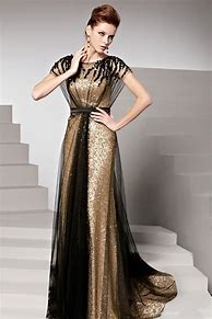 Image result for Black and Gold Sequin Dress Plus Size