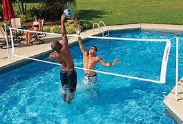 Image result for Inground Pool Volleyball Set