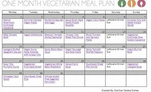 Image result for Vegan Monthly Meal Plan