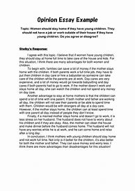 Image result for Opinion Essay Parts