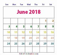 Image result for Cute June Calendar 2018