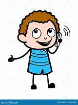 Image result for Cartoon Boy On Phone