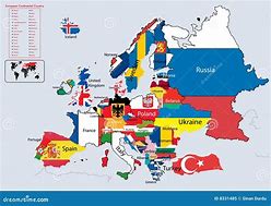Image result for Continent Europe with Flags
