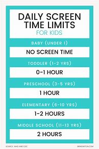 Image result for Limiting Screen Time Charts