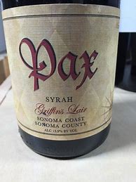 Image result for Pax Syrah Griffin's Lair