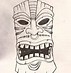 Image result for Tiki Head Drawing