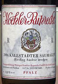Image result for Koehler Ruprecht Kallstadter Saumagen Riesling Auslese trocken